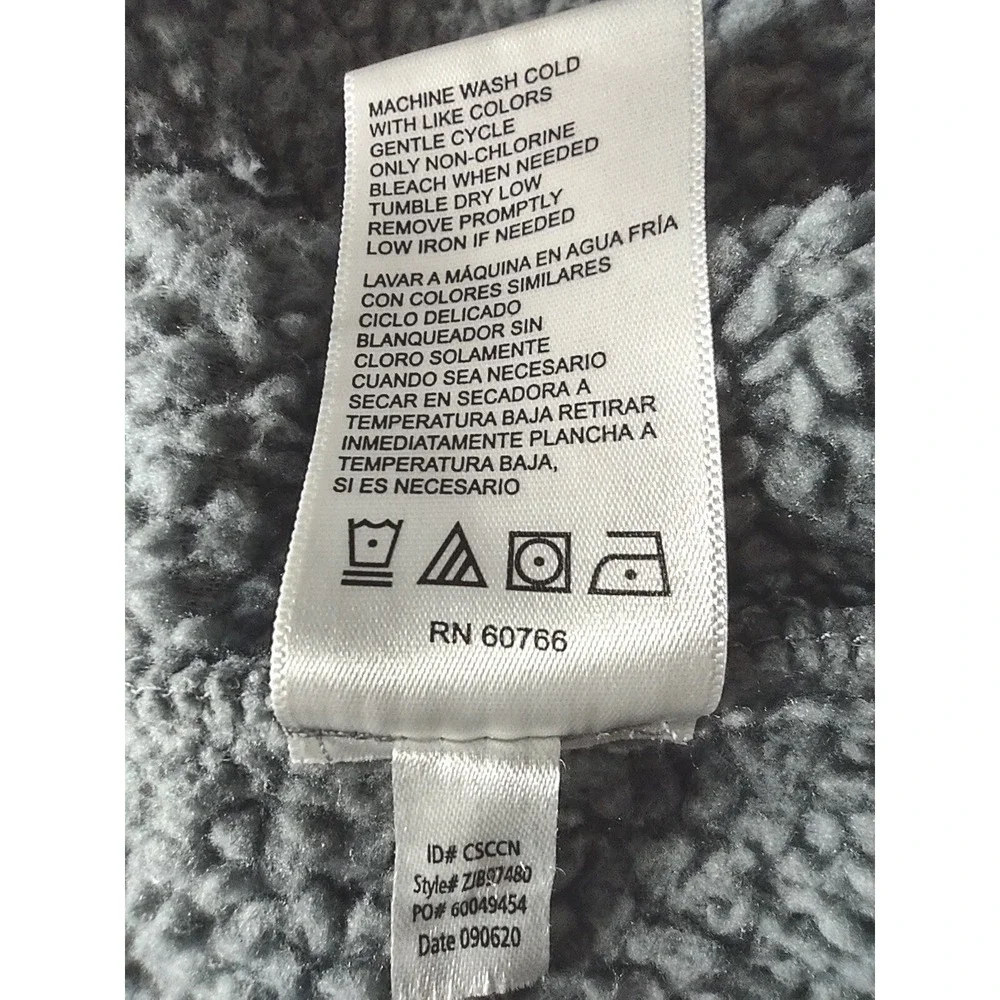 Jane and Bleecker Fleece Sweatshirt Small Womens Cozy Core Cabin Core‎ Gray Wrap